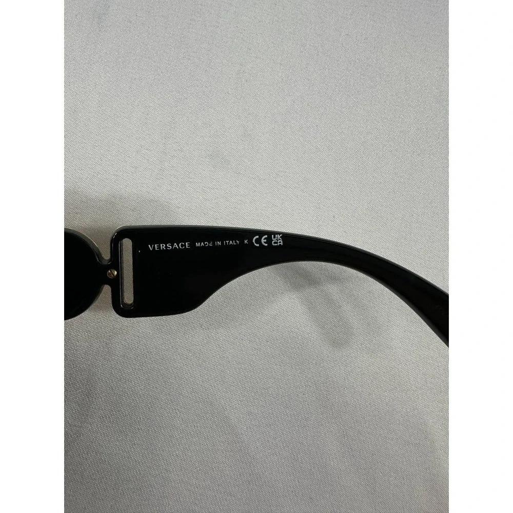 Versace Sunglasses Black Gold Shield Pilot Medusa Biggie MOD VE 4391 GB1/87